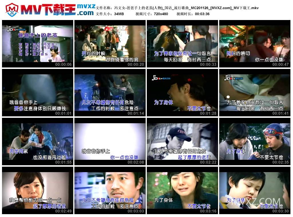 冯文女-爸爸手上的老茧(人物)_国语_流行歌曲_MC201126